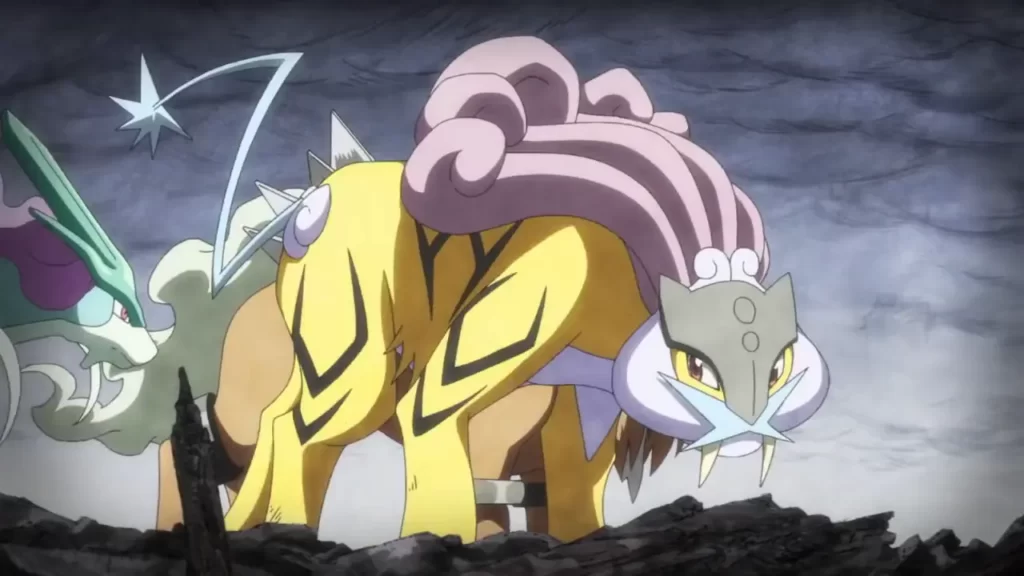 Raikou in the Pokemon anime
