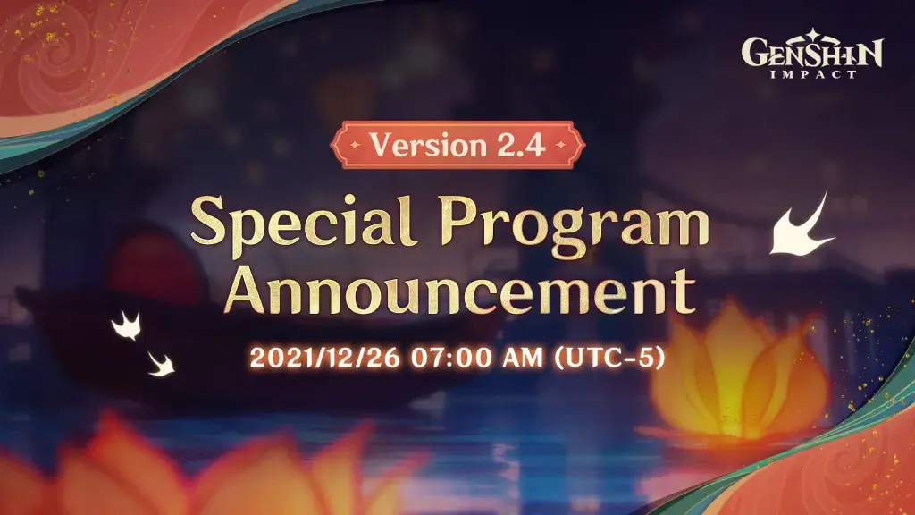 Special program 2.4 banner for Genshin Impact