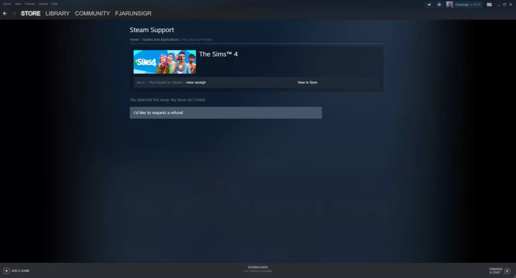 Sims 4Steam Game how to refund guide
