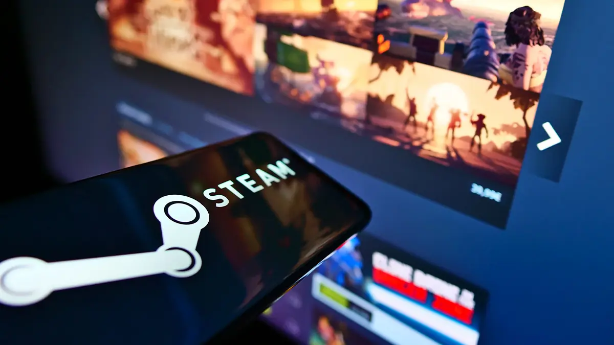 Steam storefront and steam logo