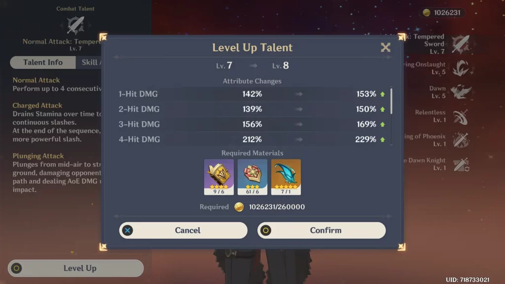 Mid level talents in Genshin Impact