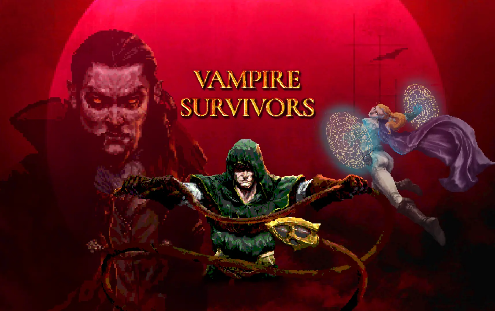 Vampire survivors title screen