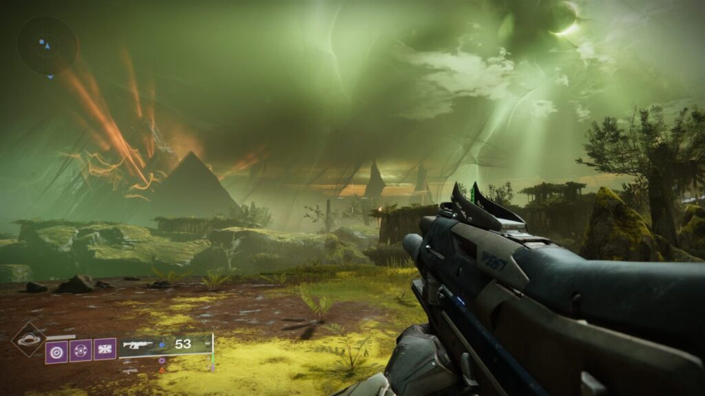 A vista overlooking the Pyramid in the Throne World. 
