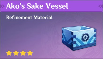 Genshin Impact - How to Get The Catch and its special refinement materials - Ako's Sake Vessel