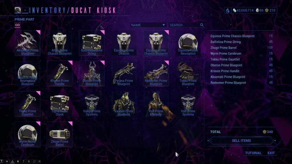 How to get ducats in warframe via the ducat kiosk
