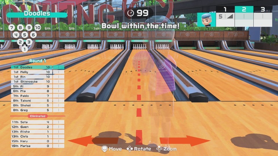 Nintendo Switch Sports Bowling In Game