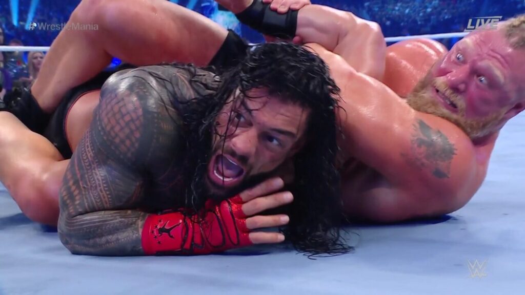 WWE WrestleMania 38 Roman Reigns Brock Lesnar Submission