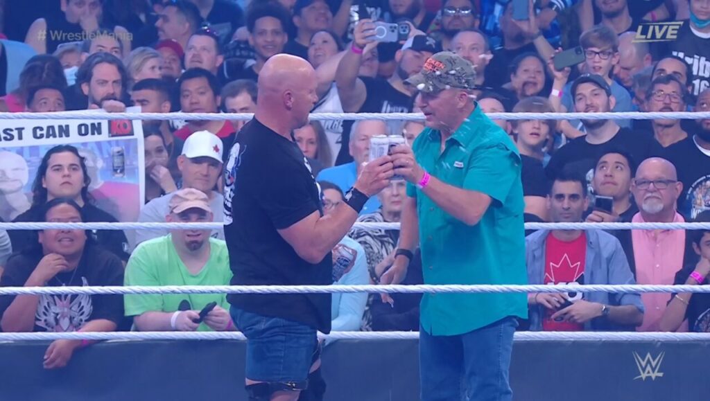 WWE WrestleMania 38 Steve Austin Brother Beer