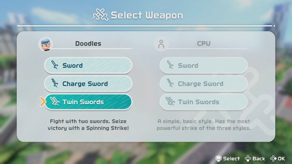 Nintendo Switch Sports Chambara Twin Swords