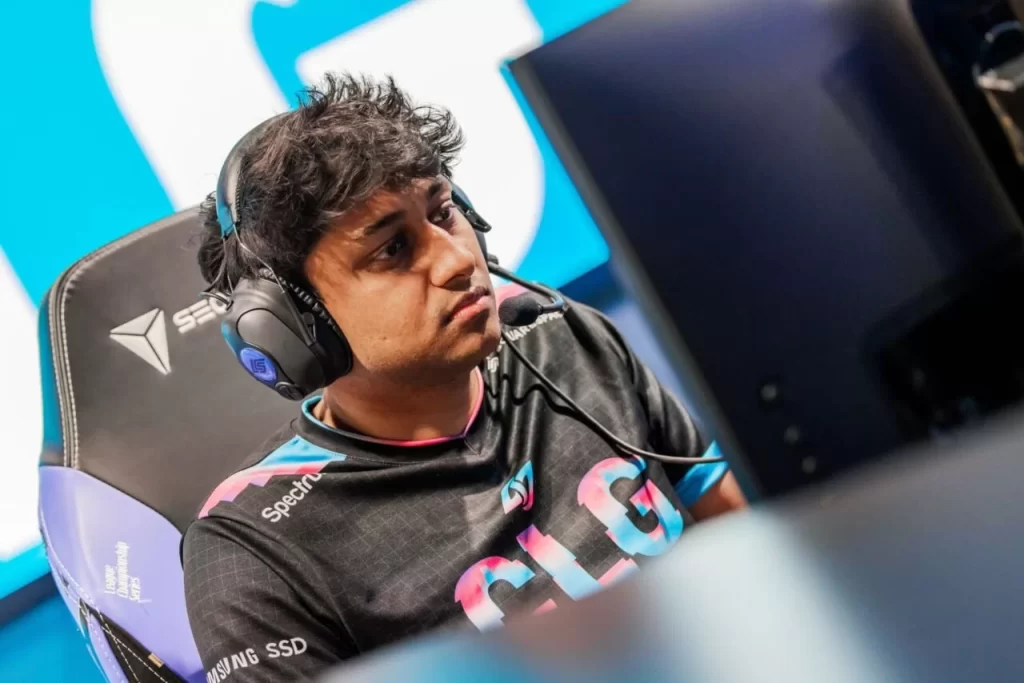 CLG Top Laner Dhokla On Stage During The 2022 LCS Summer Split.