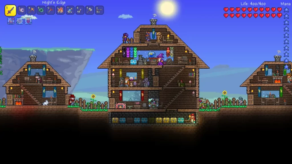 Developed terraria town screenshot used for crossplay and crossplay article