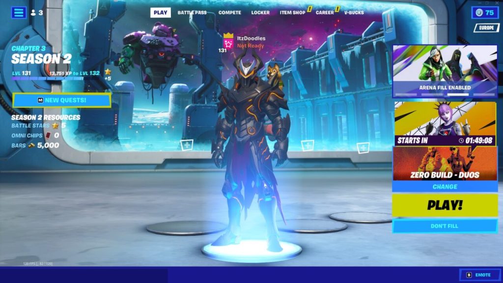 Fortnite gets a new lobby screen ahead of Season 2 Doomsday event The