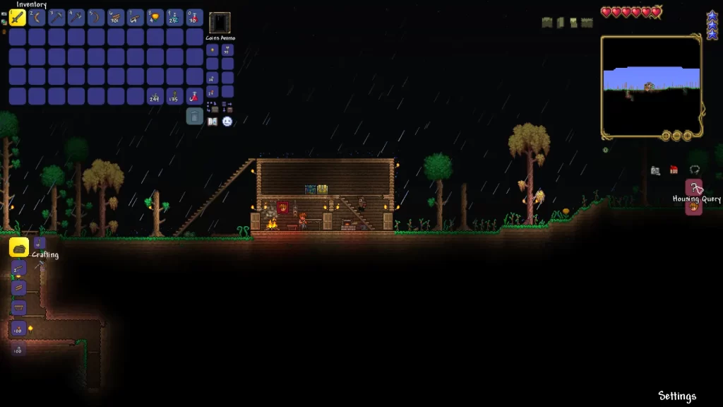 Housing interface in terraria showing the guides roomace in terraria showing the guides room