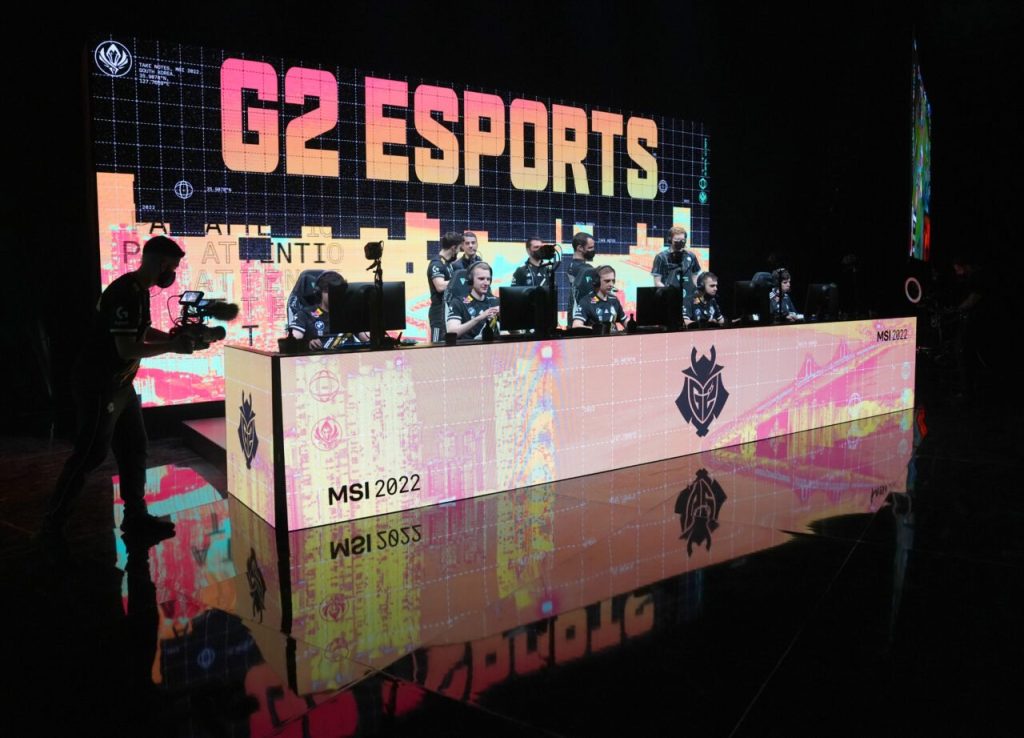 G2 Esports On-Stage During Day Three Of The MSI 2022 Rumble Stage.