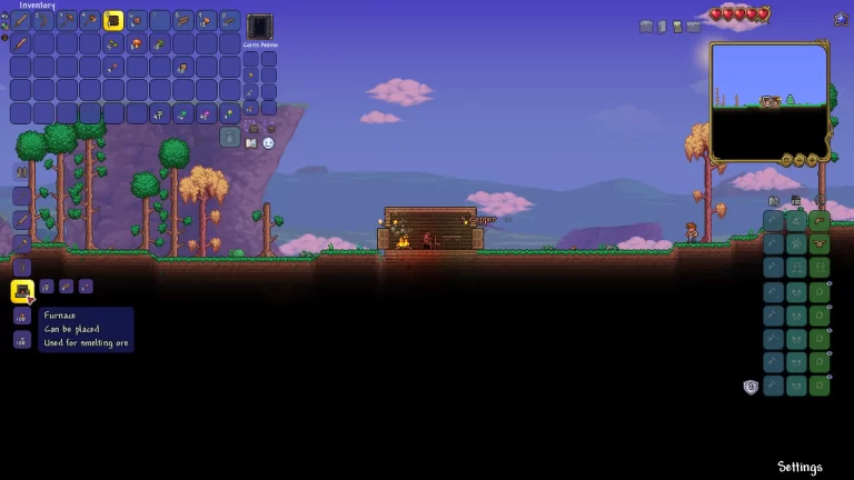 What to do on the first day to prepare for nighttime in Terraria