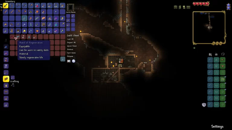 How to equip an accessory in Terraria