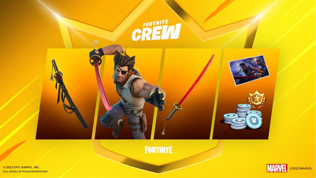 Fortnite August 2022 Crew Pack Benefits