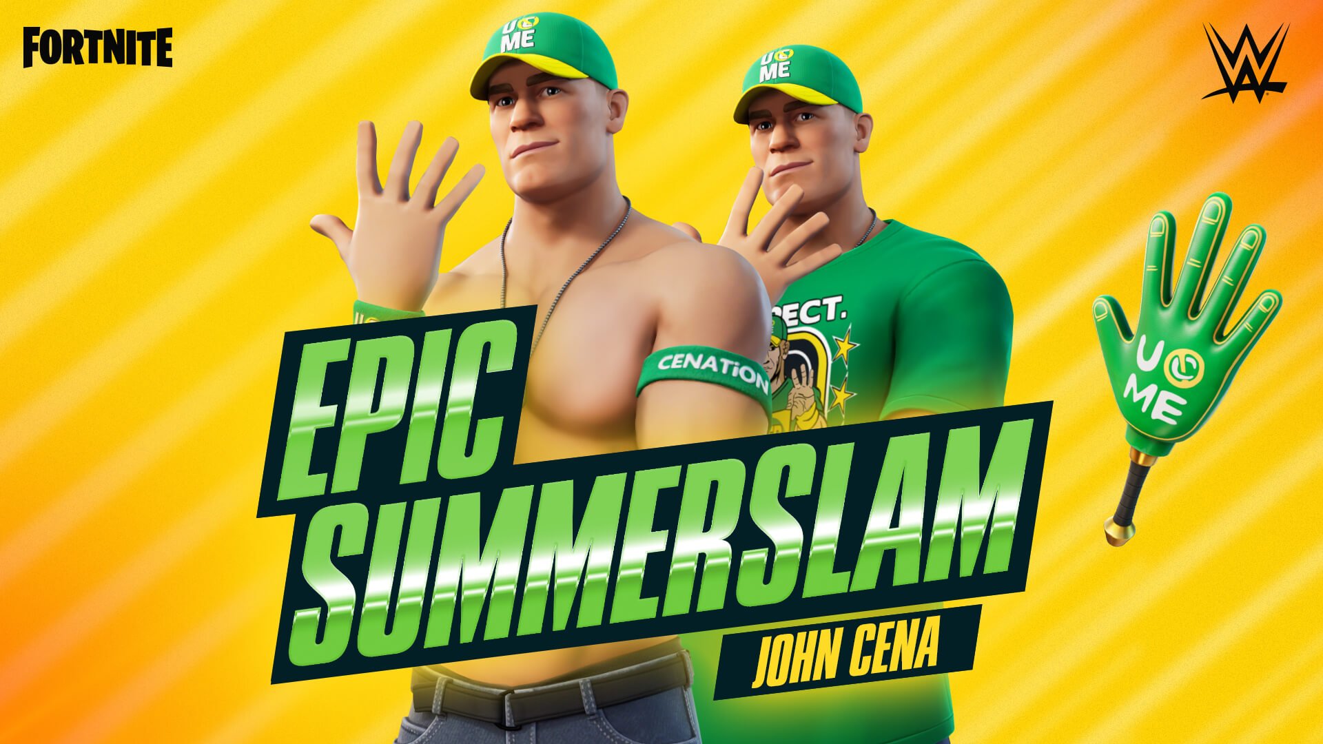 Fortnite WWE John Cena Epic Summerslam Key Art