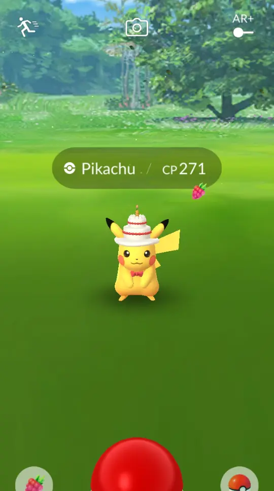 Pikachu affected by a razz berry in Pokemon Go, what do razz berries do