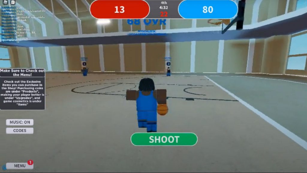 Roblox Simple Basketball gameplay