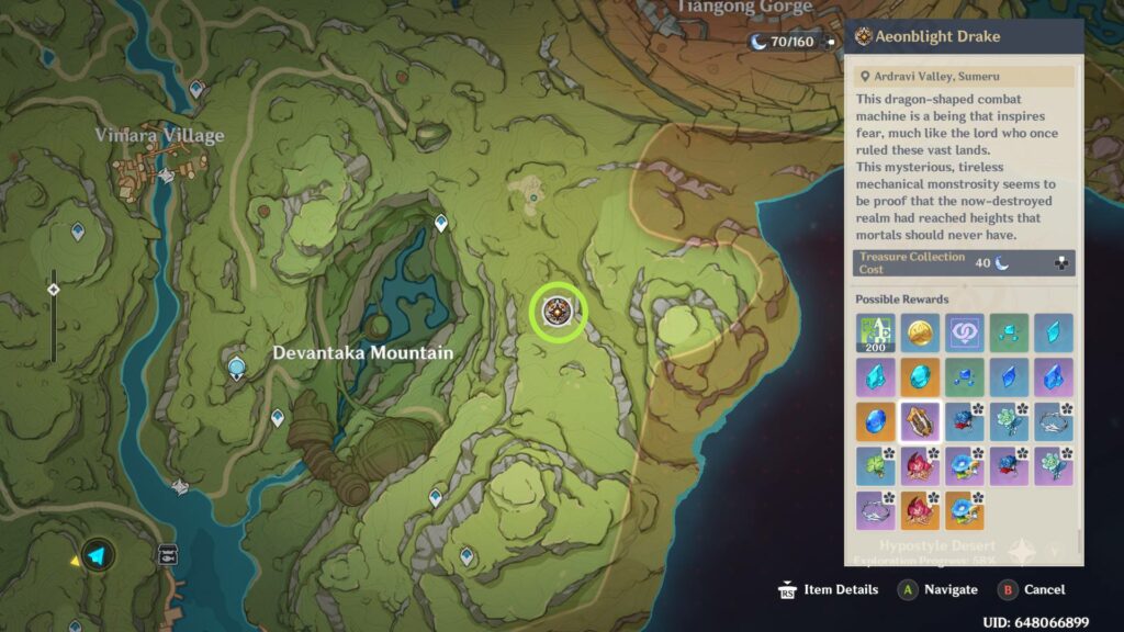Genshin Impact - Aeonblight Drake - location on map