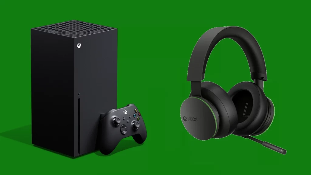 Xbox Series X sticker and headset