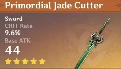 Genshin Impact - Primordial Jade Cutter stats