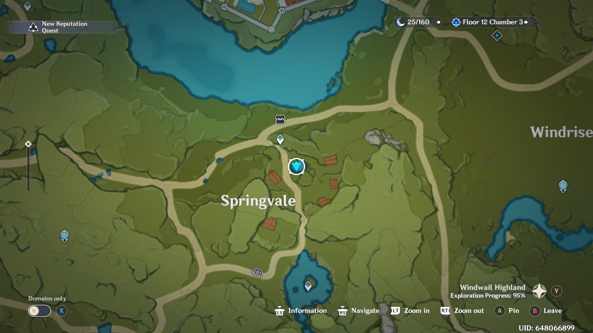 Genshin Impact - Spring Fairy location on map