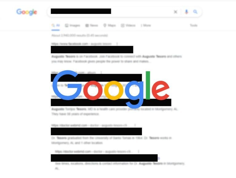 Google search offers help to users trying to wipe their digital footprint