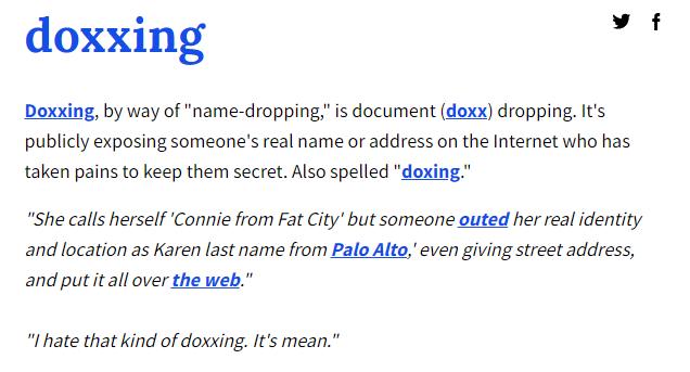 Google doxxing