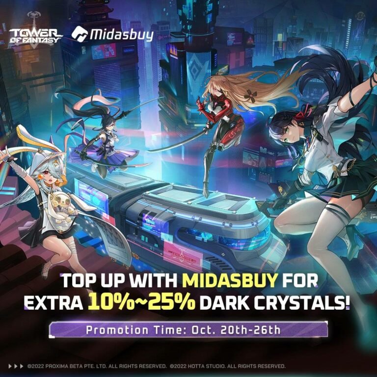 Tower of Fantasy: Midasbuy top-up promotion