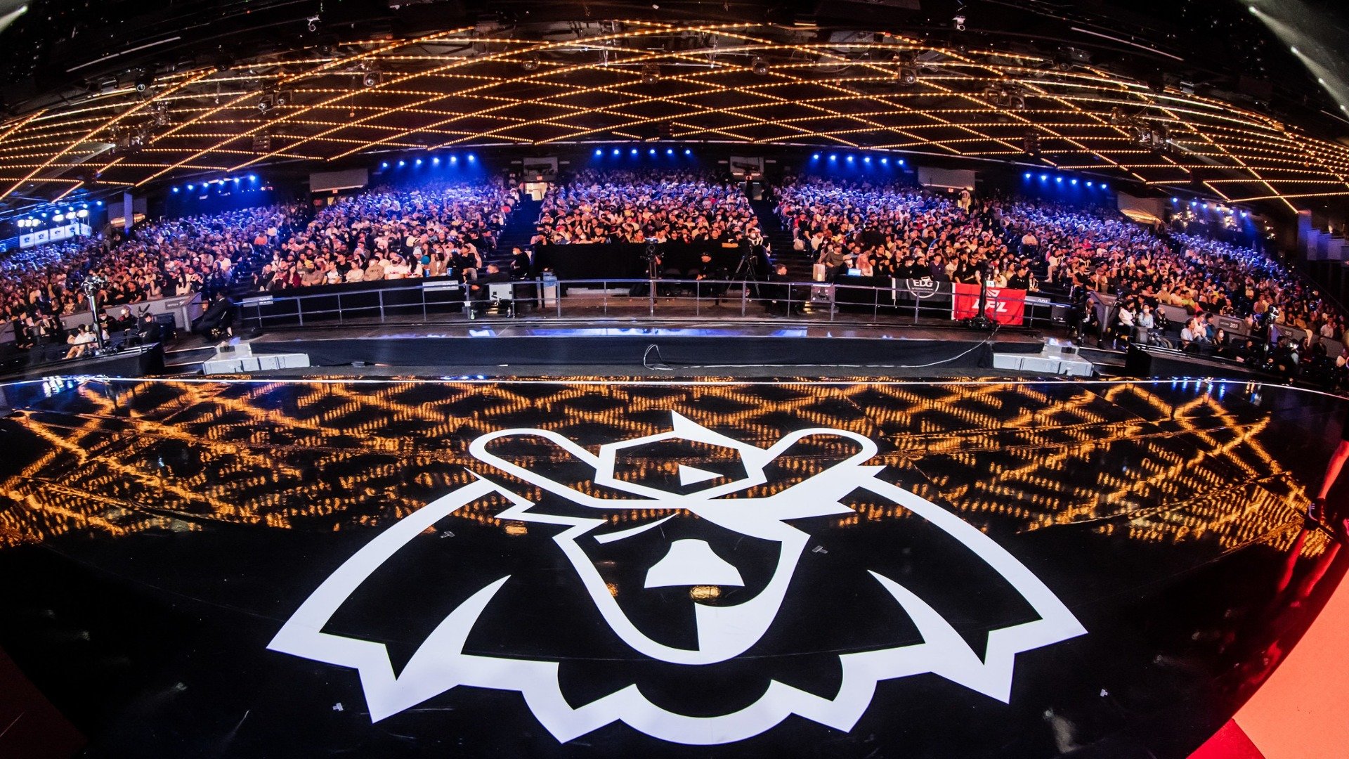 A view of the fans from on stage during Worlds Groups day five