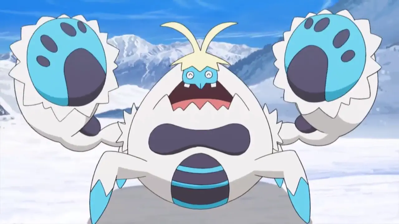 Crabominable in the pokemon anime