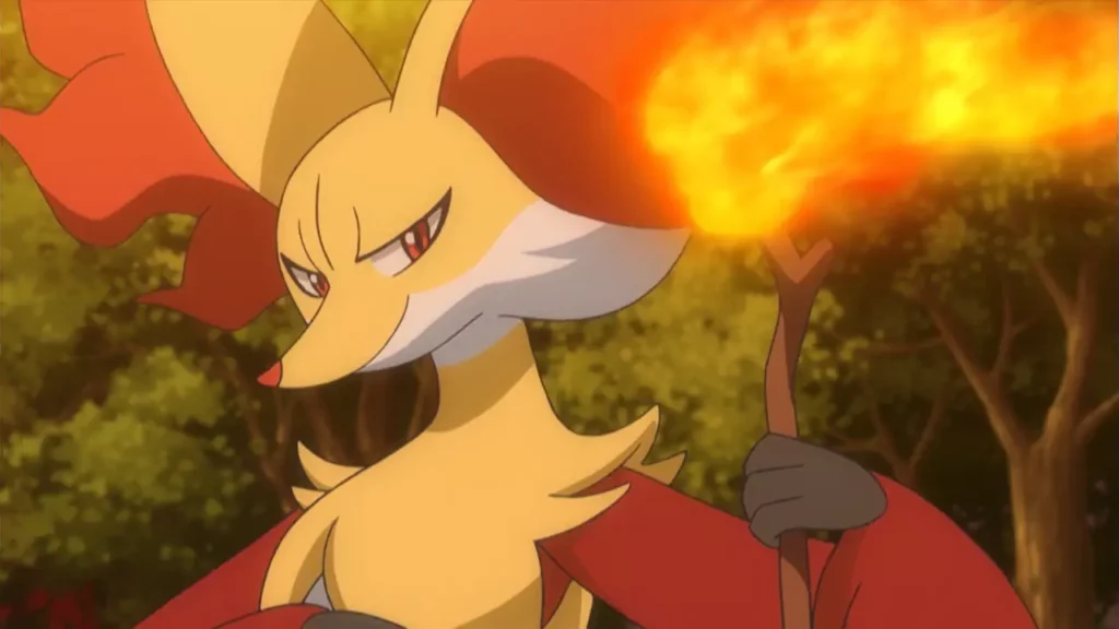 Delphox in the pokemon anime