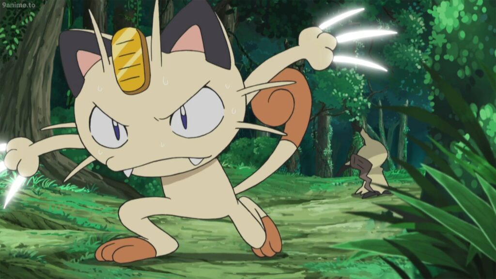 Pokemon Anime Meowth Fight