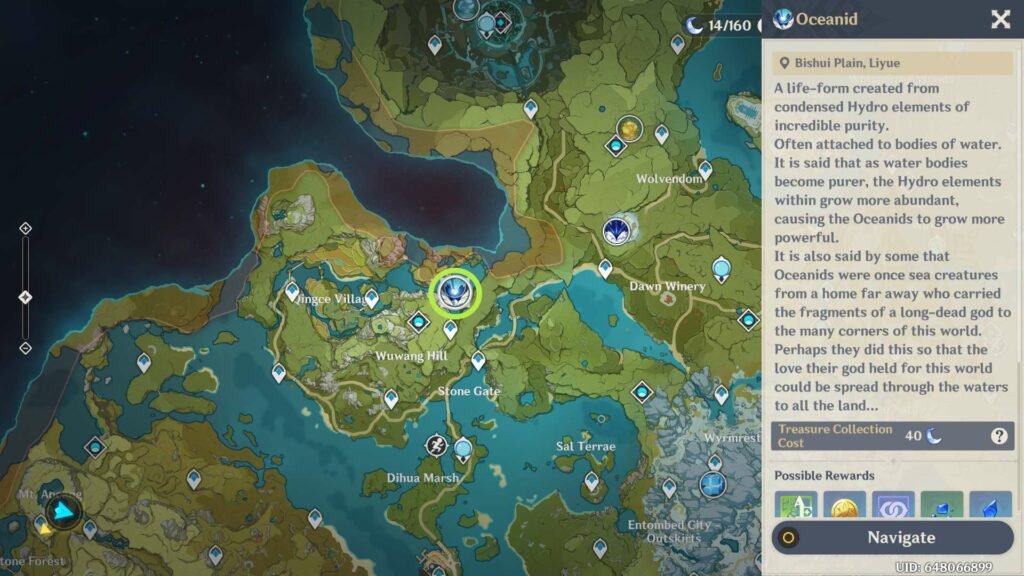 Genshin Impact - Rhodeia of Loch map location