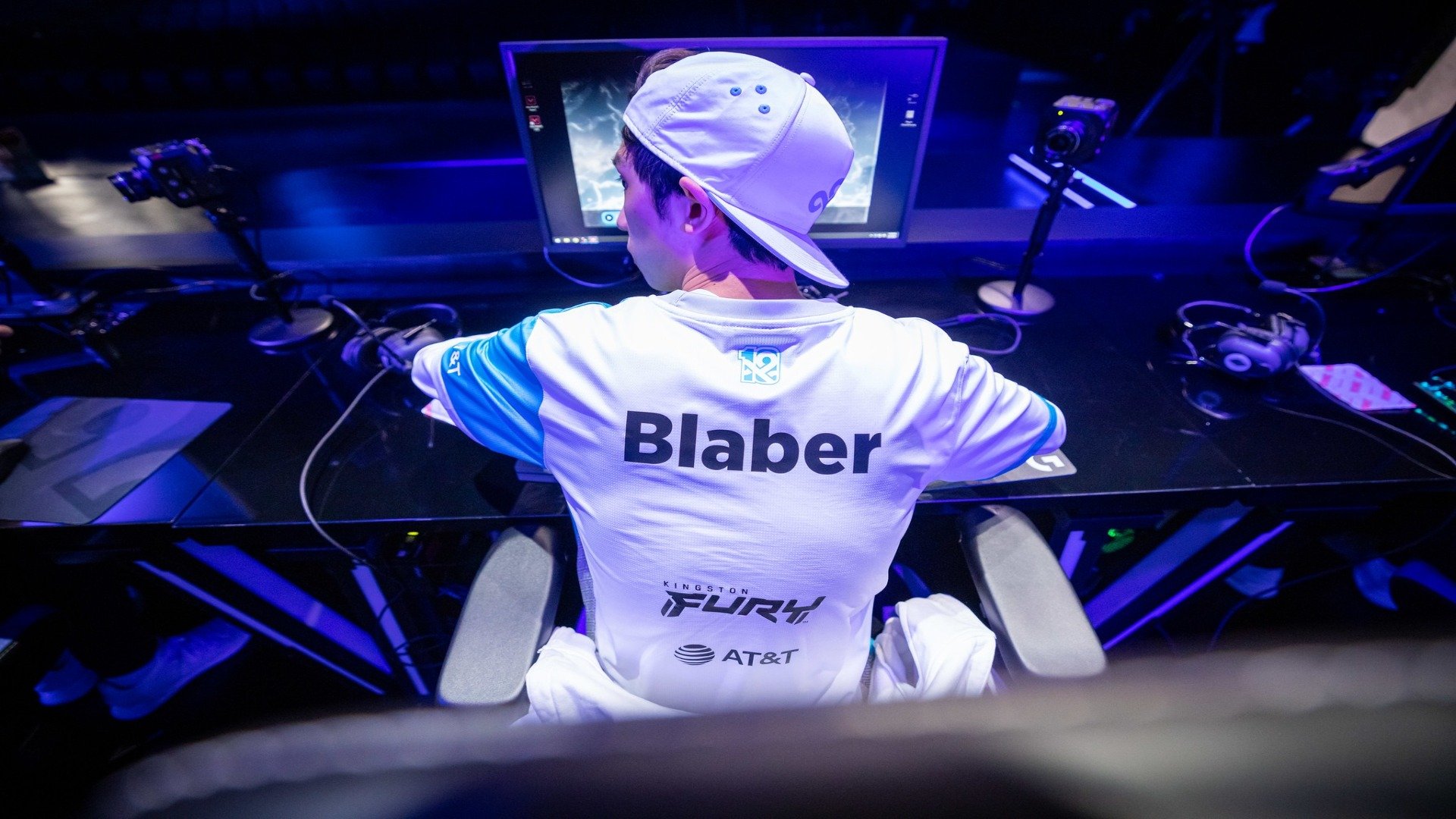 Cloud9 Blaber on-stage before a game
