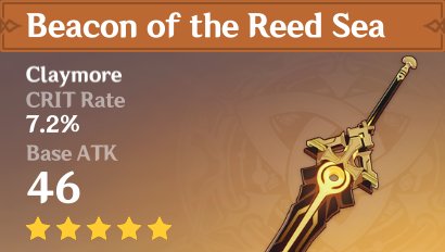 Genshin Impact Beacon of the Reed Sea Weapon Guide - Stats