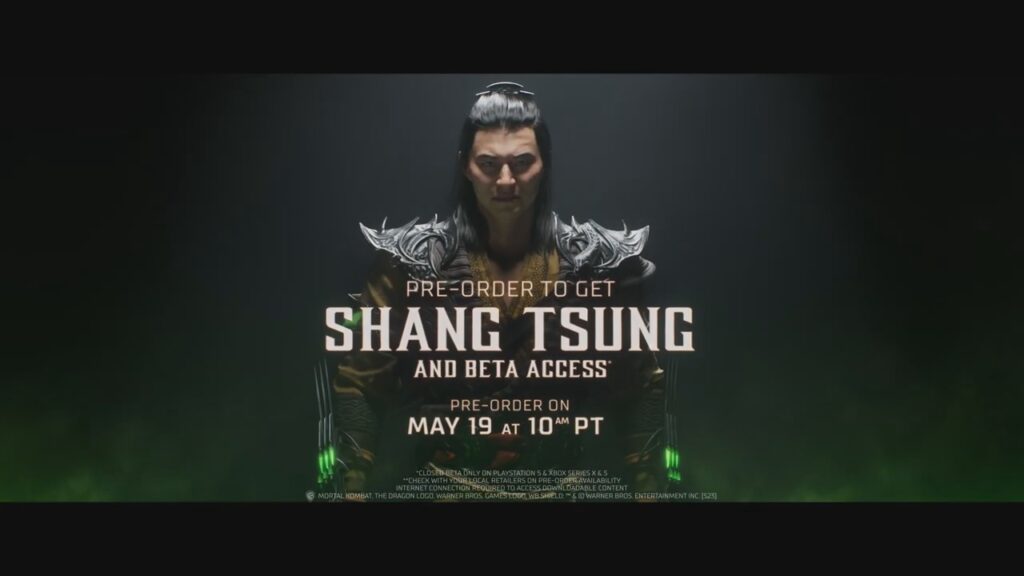 Mortal Kombat 1 Trailer Shang Tsung Pre Order Bonus
