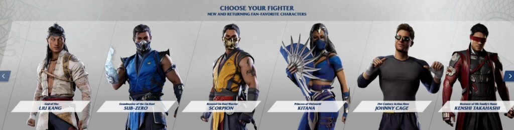 Mortal Kombat 1 Fighters